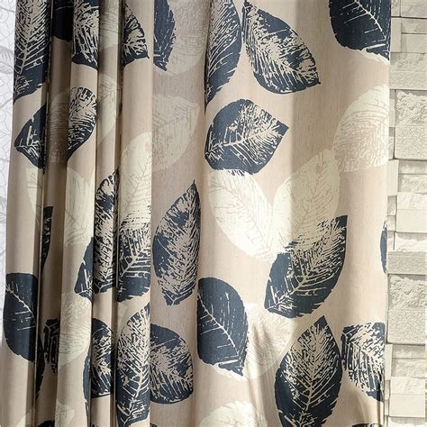 Embossed curtains are in 6 colours (burgundy red, charcoal, ivory, golden linen, royal navy, and silver grey) are only few lined blackout curtains that are tested to to block 100% of all light.our light blocking curtains are great for anyone who needs a full rest, or just a quick nap during the day such. Block Leaf Navy Blue Curtain | Voila Voile®