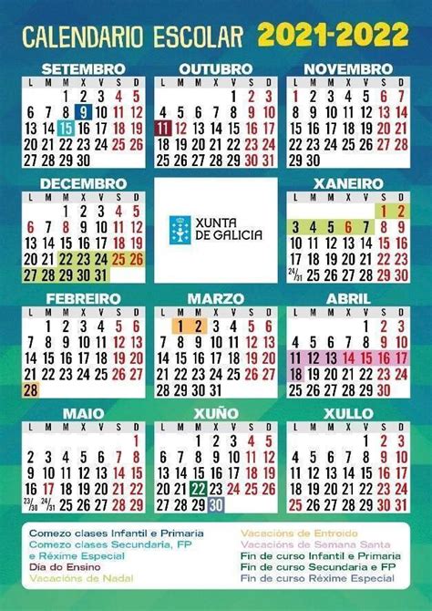 Calendario Escolar 2021 2022 En Galicia Fechas De Inicio De Las
