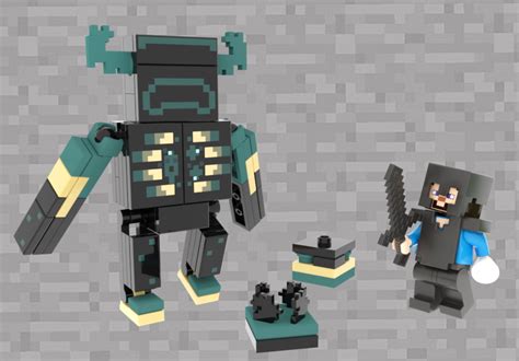 I Made The Warden From The Caves And Cliffs Update In Lego Rminecraft