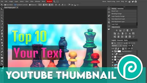 How To Make Youtube Thumbnail For Free In Photopea Editor Youtube