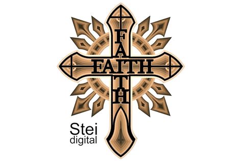 Download 3d layered Faith cross SVG, Cross design laser cut files ...
