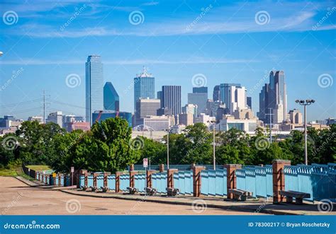 Long Perspective Dallas Texas Downtown Metropolis Skyline Cityscape