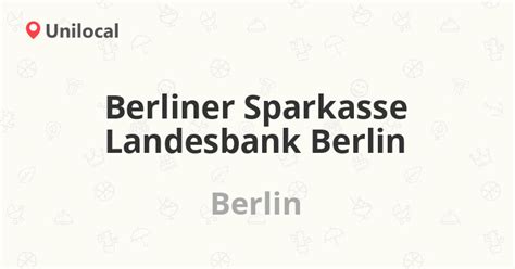 It includes all the features you need to manage your different accounts. Berliner Sparkasse Landesbank Berlin - Berlin, Bundesallee ...
