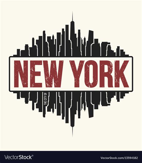 New York City Graphic T Shirt Design Tee Print Vector Image