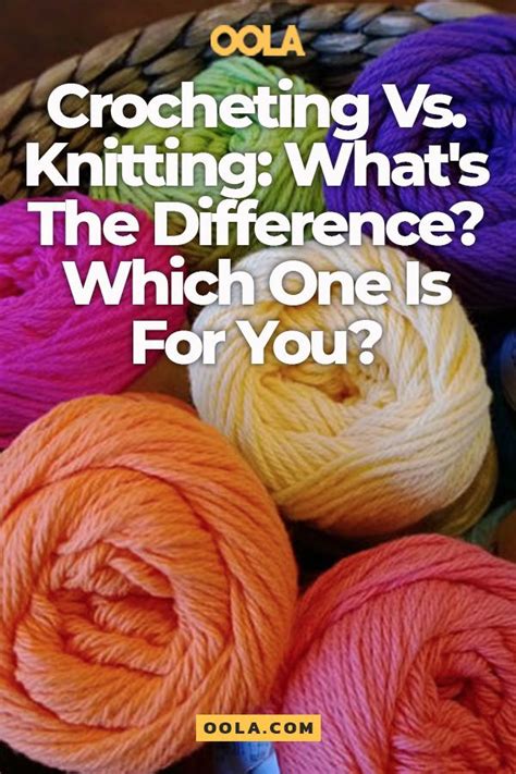 Balls Of Yarn In A Basket With The Words Crocheting Vs Knitting Whats