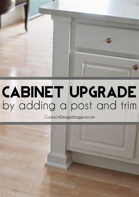 Trim of any type makes cabinet doors appear expensive. Adding a Kitchen Counter Post - Cuckoo4Design