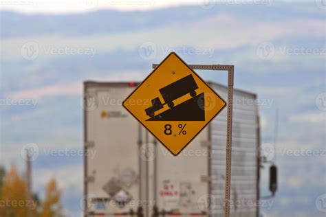 Semi Trailer Approaching Steep Grade 6250940 Stock Photo At Vecteezy