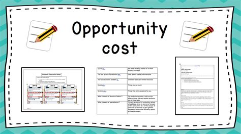 Opportunity Cost Full Lesson Teaching Resources
