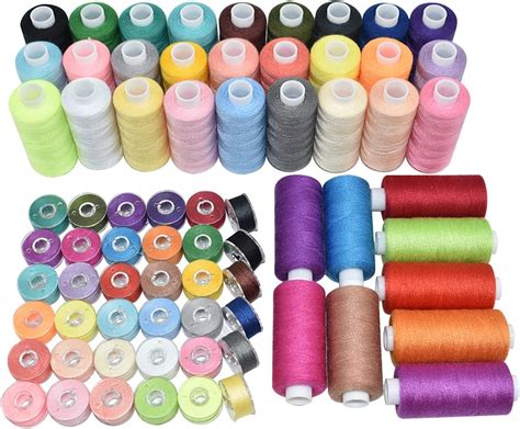 Keimixjia 72pcs Sewing Thread Kits 36 Colors Polyester