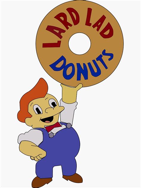 Lard Lad Donuts Sticker For Sale By Apparelfanatics Redbubble