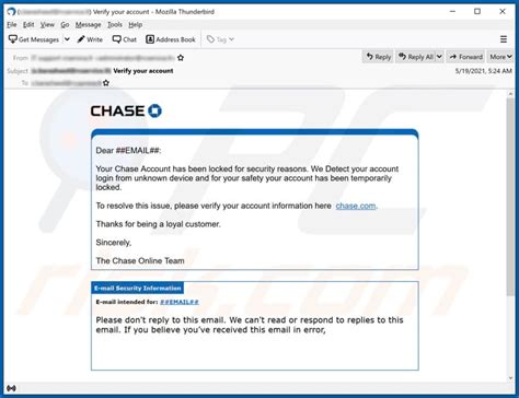 Chase Account Has Been Locked Email Scam Removal And Recovery Steps
