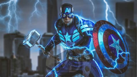 Hd captain america 4k wallpaper , background | image gallery in different resolutions like 1280x720, 1920x1080, 1366×768 and 3840x2160. Captain America Mjolnir Avengers Endgame 4k 2019, HD ...