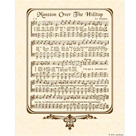 Mansion Over The Hilltop Gospel Song Lyrics Hymn Music Hymns Lyrics