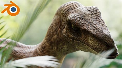 Raptor Jurassic Park Vfx 3d Realistic Blender Cg Animation Youtube