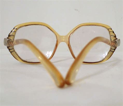 Big Christian Dior Honey Amber Eyeglasses Frame Germany Mod Etsy