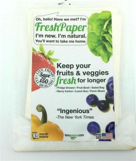 Fresh Paper Produce Saver Sheets Keeps Your Fruits And Veggies Fresh