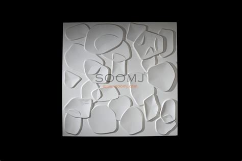 Embossed Effect Decorative 3d Wall Panels Plant Fiber Material 130