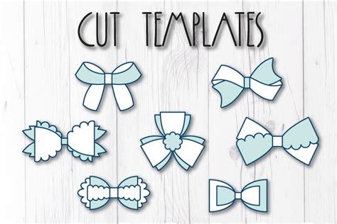 Hair Bow Template SVG Faux Leather Bow Template Cricut