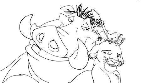 Timon And Pumba Coloring Pages