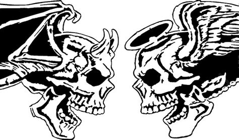 Angel Devil Skull Stencil By Longquang 3d Model