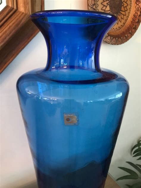 Beautiful Blenko Blue Cobalt Glass Vase Etsy