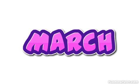 March Logo Free Logo Design Tool From Flaming Text