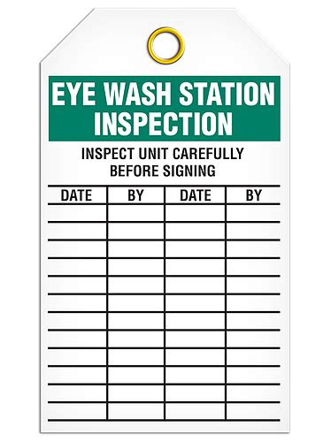 Eye Wash Station Inspection Tags 25pkg Safety Emporium