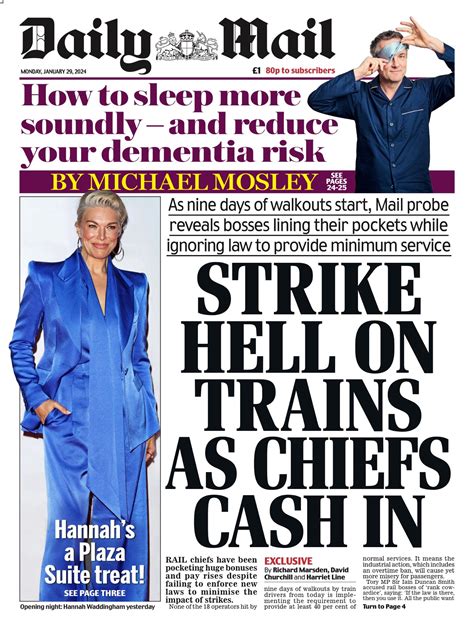 Daily Mail Front Page Th Of January Tomorrow S Papers Today