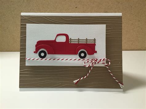 Impression Obsession Dies Pickup Truck Fathers Day Card