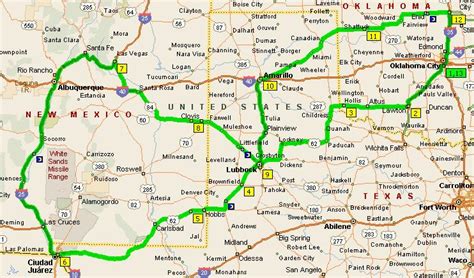 Road Map Texas Oklahoma Road Map