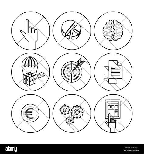 Set Of 600 Universal Modern Thin Line Icons For Web And Mobile Stock