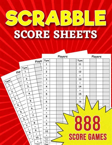 Scrabble Score Sheets 888 Large Score Pads For Scorekeeping Scrabble