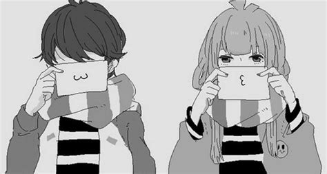 10 Cute Anime Couple Black And White Wallpaper Anime Wp List Images