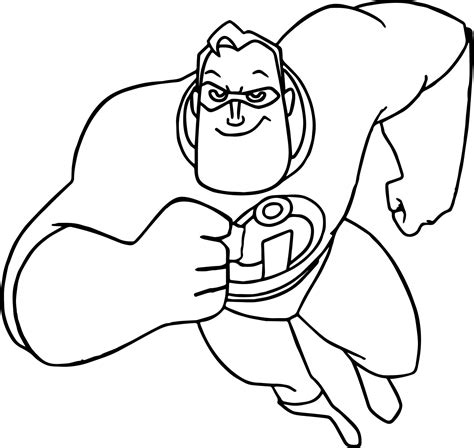 Strong Mr. Incredible Coloring Page - Free Printable Coloring Pages for