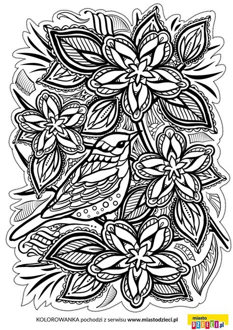 Ptak Kolorowanka Antystresowa Dla Doros Ych Coloring Pages Diy And