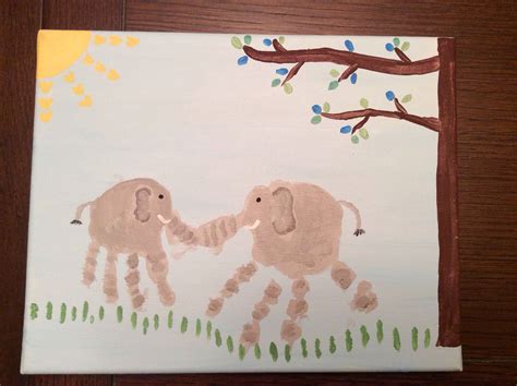 Elephant Handprints 3 Handprint Crafts Animal Crafts For Kids Kids