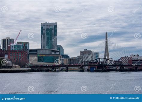Boston City Skyline With The Td Garden Editorial Photo Image Of