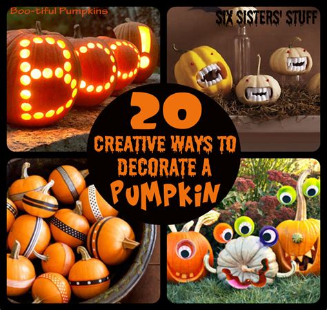 20 Creative Ways To Decorate A Pumpkin Six Sisters Stuff