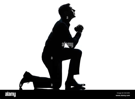 Kneeling Man Praying Silhouette