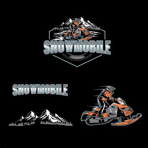 Set Snowmobile Sport Logo Team 3236325 Vector Art At Vecteezy
