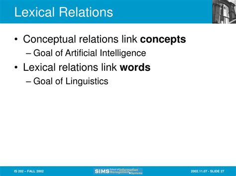 Ppt Lecture 20 Lexical Relations And Wordnet Powerpoint Presentation