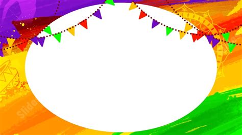 Holi Festival Festival White Holi Cute Colorful Powerpoint Background