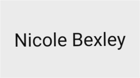How To Pronounce Nicole Bexley Youtube