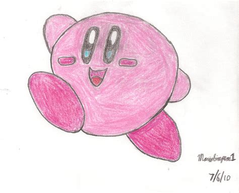 Kirby Drawing By Mariosimpson1 On Deviantart