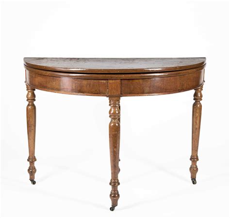 Showing results for round wood card table. Sheraton Mahogany Half Round Card Table American E19thC
