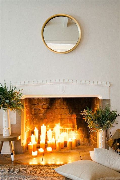 47 Adorable Fireplace Candle Displays For Any Interior Digsdigs