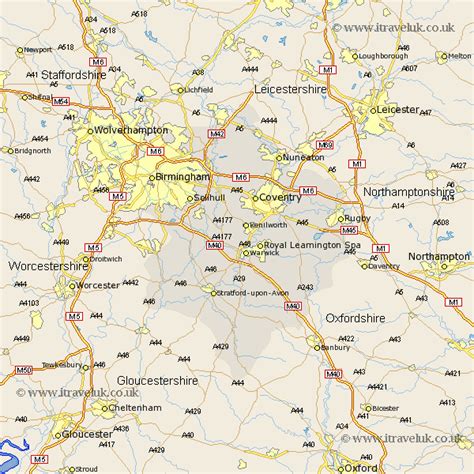 The city is almost 2000 years old, and includes all of the history and culture you'd expect from a city its age. Warwickshire Map - England County Maps: UK