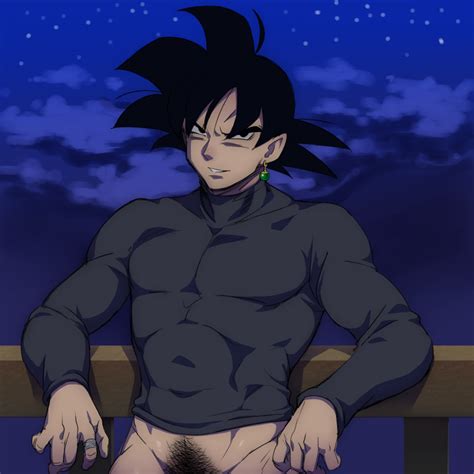 Teba Motoko Son Goku Dragon Ball Dragonball Z Boy Black Hair Bottomless Grin Looking At