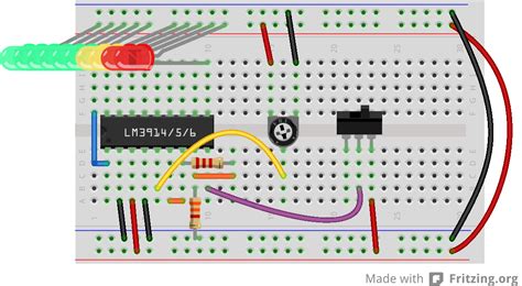 Circuit that senses analog voltage levels and drives ten leds providing a logarithmic. Lm3914 Led Vu Meter Circuit - PCB Designs