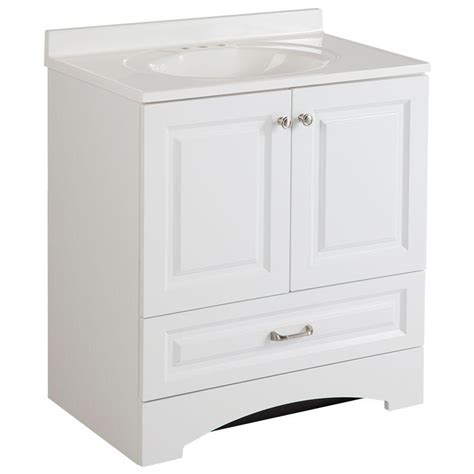 Remove this item 30 inch. Glacier Bay Lancaster 30 in. W Vanity in White with ...